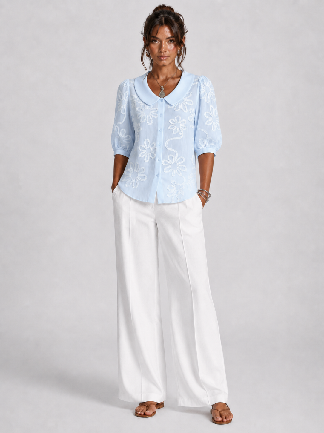 FIORA | BLUSA ELEGANTE CON ESTAMPADO FLORAL