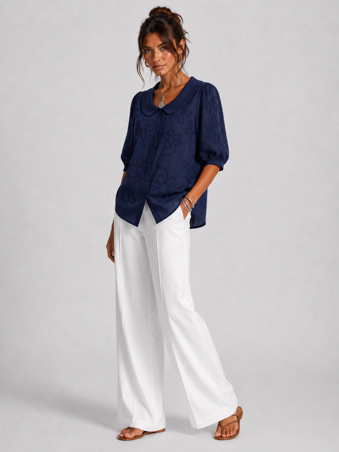 FIORA | BLUSA ELEGANTE CON ESTAMPADO FLORAL