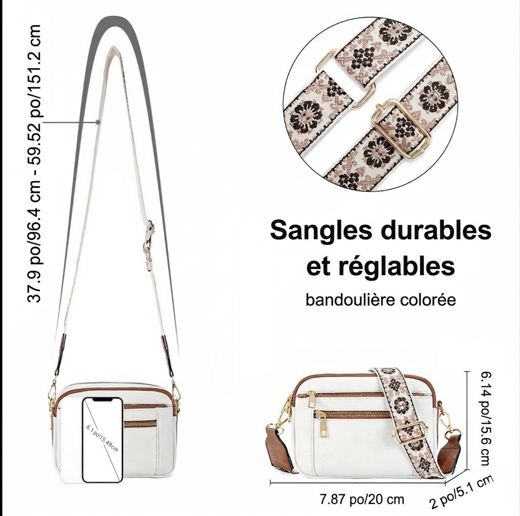 Jade | Bolsa de hombro de cuero refinado