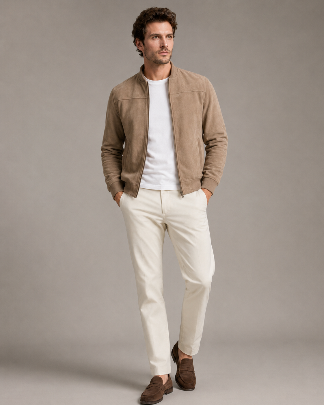 Adriáno | Chaqueta de Ante en una Edición Moderna